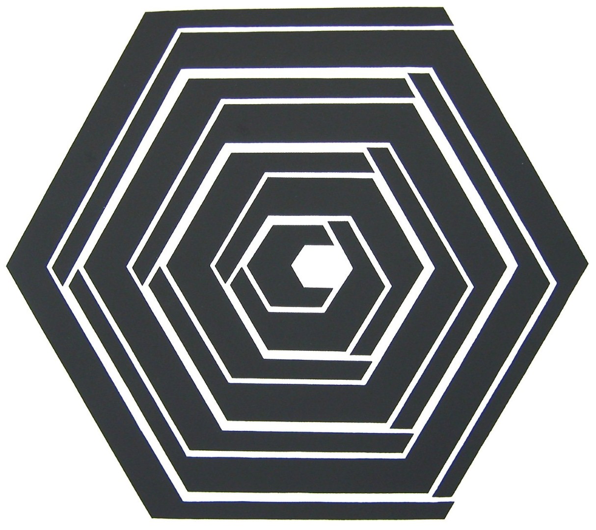 HEXA&nbsp;&nbsp;&nbsp;&nbsp;&nbsp;&nbsp;&nbsp;&nbsp;&nbsp;&nbsp;s&eacute;rigraphie tirage 6&nbsp;&nbsp;&nbsp;&nbsp;40 x 50cm&nbsp;&nbsp;&nbsp;&nbsp;1972