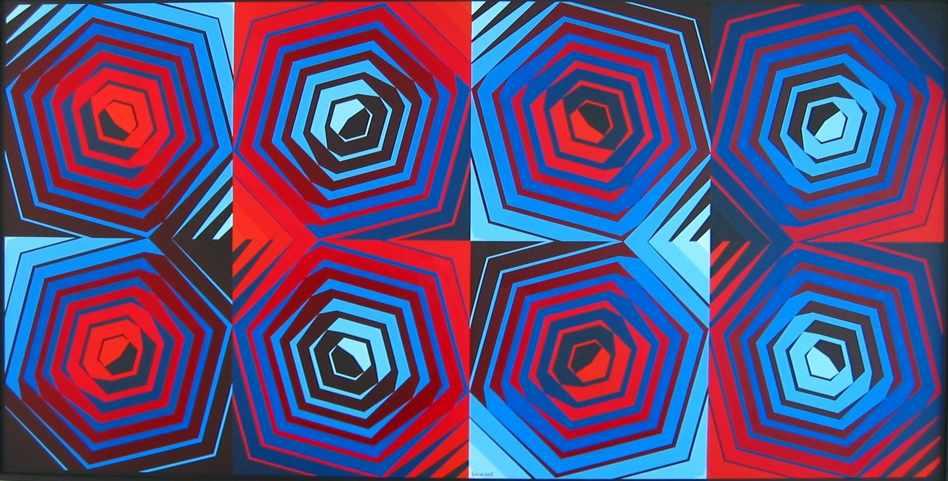 HEXRA central-1&nbsp;&nbsp;&nbsp;&nbsp;&nbsp;&nbsp;&nbsp;&nbsp;&nbsp;&nbsp;acrylique sur panneau&nbsp;&nbsp;&nbsp;&nbsp;122 x 240cm&nbsp;&nbsp;&nbsp;&nbsp;2011